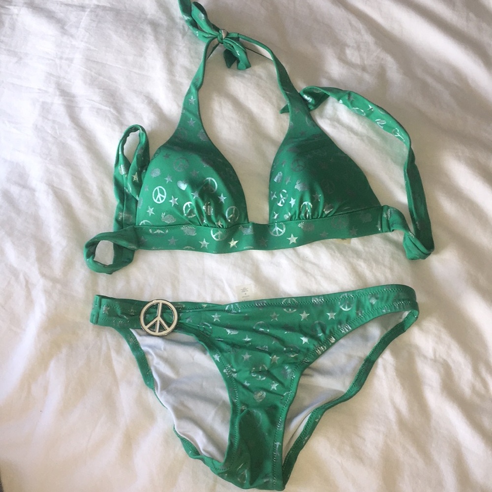 Victoria’s Secret | Small | Green Peace Bikini Set